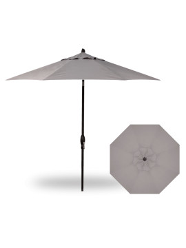 9' Auto Tilt Umbrella - Black / Boulder